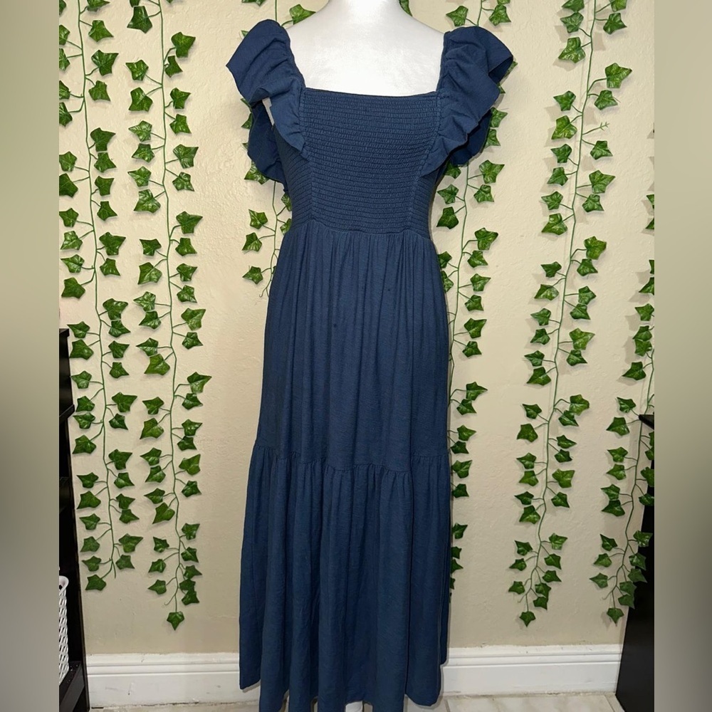 Nation Ltd. Gwen Tie Back Dress- French Navy XS - Picture 5 of 8